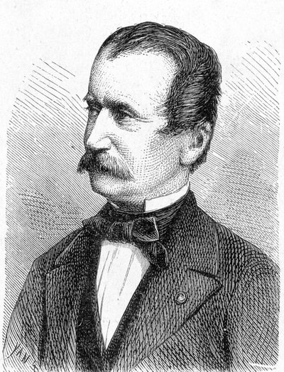 Ritratto di Engerth, ingegnere austriaco - in "Album della Scienza; illustri scienziati; Grandi scoperte" 1896 da French School