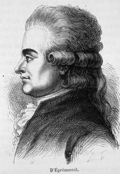 Ritratto di Eprémesnil, magistrato e politico francese (1746 - 1794) - in "L