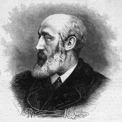 Ritratto di Ernest Feydeau, poeta e romanziere francese. Incisione in 