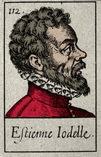 Ritratto di Etienne Jodelle (1532-1573), poeta francese membro del movimento della Pleiade. Incisione del XIX secolo da French School