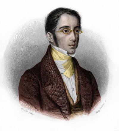 Ritratto di Etienne Joseph Louis Garnier-Pages (1801-1841), politico francese. in "LIBRE DES SPEAKERS" di Louis de Cormenin Timon. 1842. Collezione privata da French School
