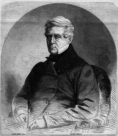 Ritratto di Etienne Pasquier (1767-1862), politico francese. Incisione in "Le Monde Illustré" n.275 del 19 luglio 1862 da French School