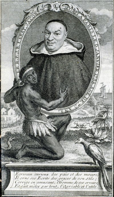 Ritratto di Padre Labat in frontespizio - in "Nuovo viaggio alle Isole d