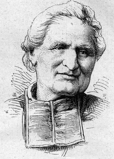 Ritratto di Felix Dupanloup (1802-1878), ecclesiastico e accademico francese. Incisione in 
