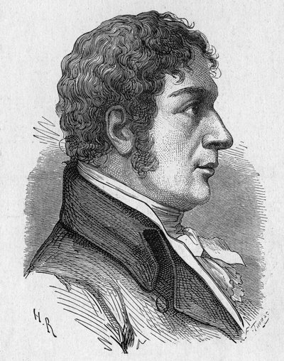 Ritratto di Francesco Zambeccari (1756-1812), aeronauta francese - in "Album della Scienza; illustri studiosi; Grandi scoperte" 1896. da French School