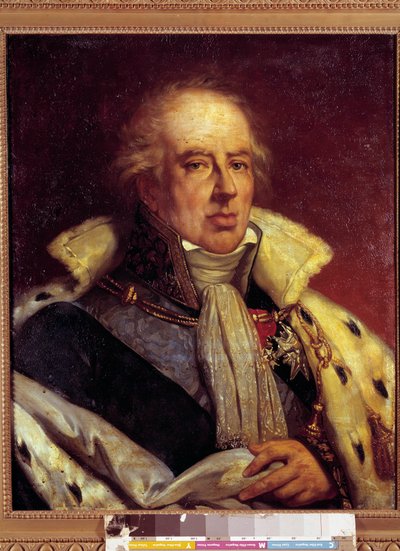 Ritratto di François-Alexandre-Frédéric, duca di La Rochefoucauld-Liancourt, economista (1747-1837) rappresentato in costume di Pari di Francia sotto la Restaurazione. Versailles, Museo del Castello da French School