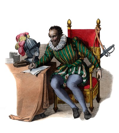 Ritratto di Francois de Malherbe, poeta, critico e traduttore francese da French School
