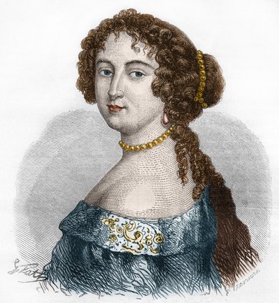 Ritratto di Françoise Athénaïs di Rochechouart Mortemart, Marchesa di Montespan (o Madame de Montespan) (1640-1707). Incisione del 1879. da French School