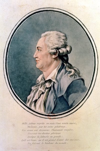 Ritratto di Franz Anton Mesmer, medico austriaco e fondatore del Mesmerismo da French School