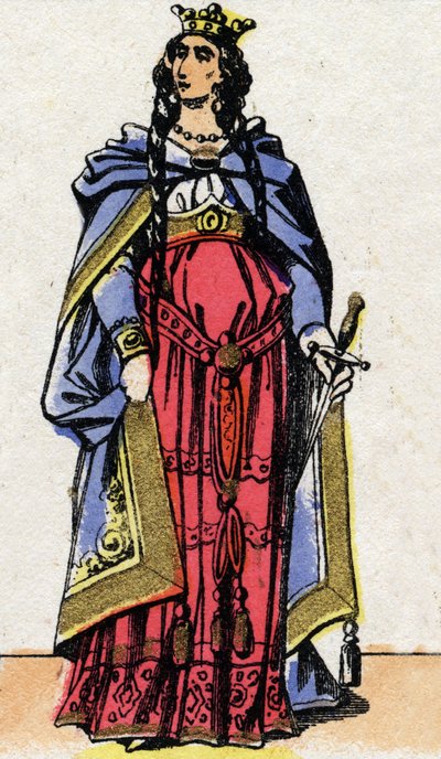 Ritratto di Fredegonda, regina di Neustria (545-597) da French School