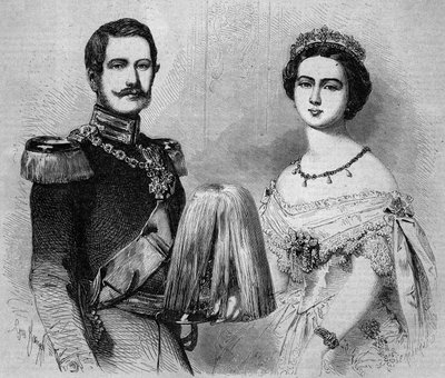 Ritratto di Federico Guglielmo di Prussia (1831-1888, futuro Federico III, Re di Prussia e Imperatore tedesco) e della sua fidanzata, la principessa Vittoria d