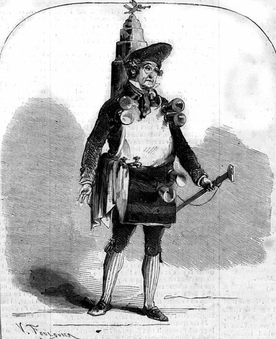 Ritratto di Frédérick Lemaître (1800-1876), comico francese in “Le Marchand de coco” di Adolphe d