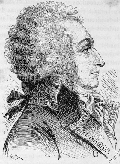Ritratto del Generale Alexandre Visconte de Beauharnais (1760-1794), accusato di aver difeso male Magonza nel 1793, fu ghigliottinato - in "L