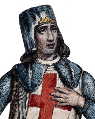 Ritratto di Goffredo di Villehardouin (1150-1228), storico e cavaliere francese da French School