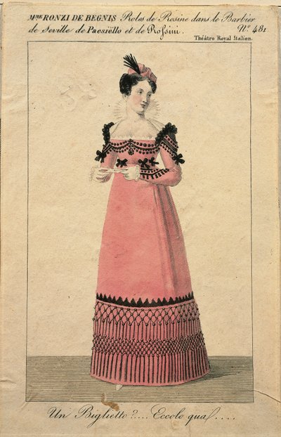 Ritratto di Giuseppina Ronzi de Begnis nel ruolo di Rosina in 