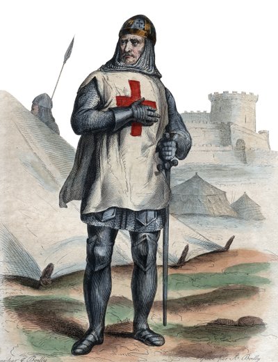 Ritratto di Goffredo di Buglione (104061-1100), cavaliere franco, uno dei leader della Prima Crociata da French School