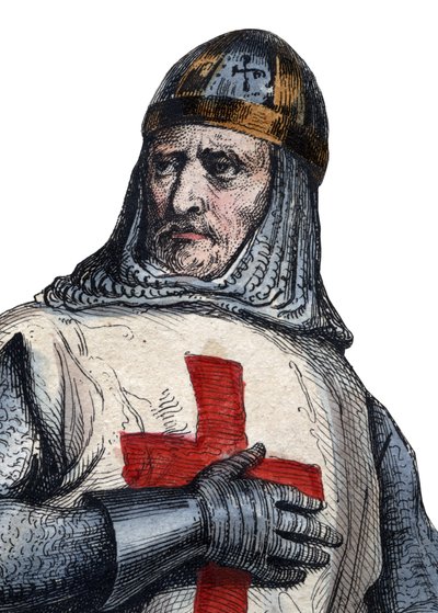 Ritratto di Goffredo di Buglione (1040/61-1100), cavaliere franco, uno dei leader della Prima Crociata da French School