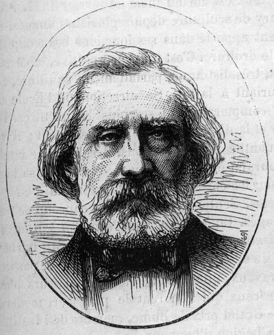 Ritratto di Henri Labrouste, architetto francese - Incisione in 