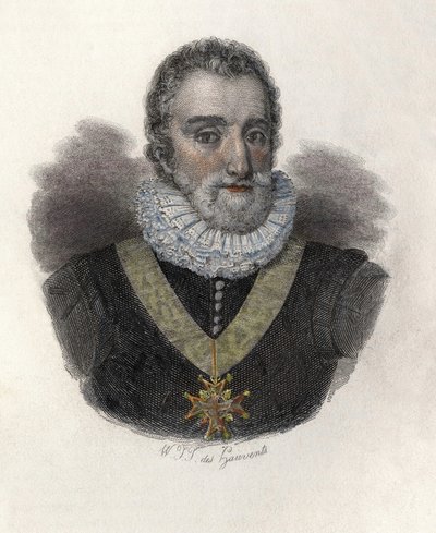 Ritratto di Enrico IV, re di Francia e Navarra. In "Portraits of Useful Men" da French School