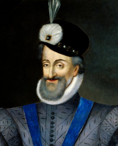 Ritratto di Enrico IV (1553-1610) Re di Francia. Dettaglio. Pittura anonima francese del XVII secolo da French School