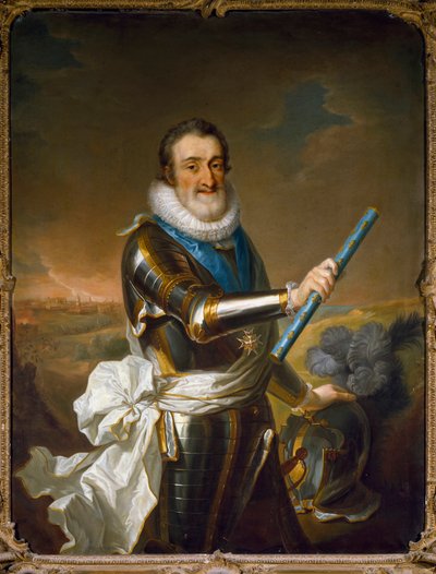Ritratto di Enrico IV di Francia, in armatura da French School
