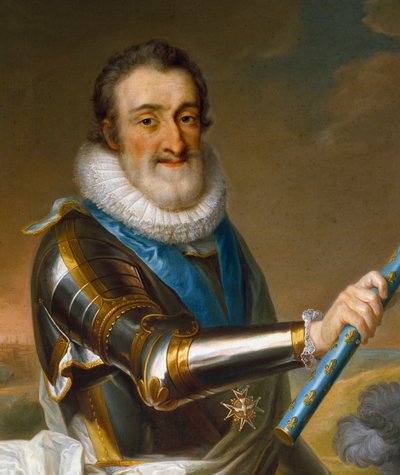 Ritratto di Enrico IV di Francia, in armatura (dettaglio) da French School