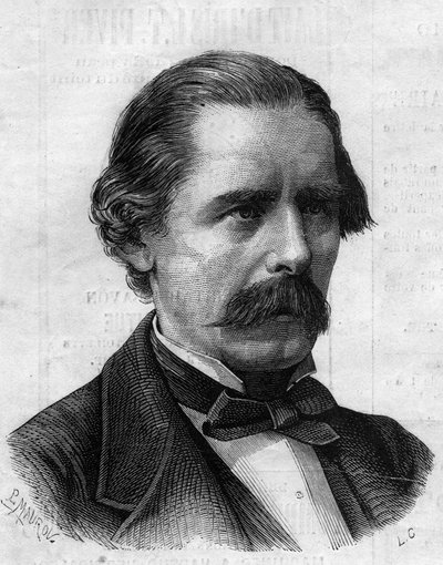 Ritratto di Henry Thompson (1820-1904), medico inglese, chirurgo di Napoleone III. Incisione in 