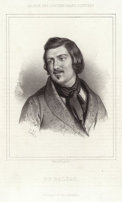 Ritratto di Honoré de Balzac da French School