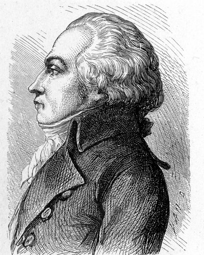 Ritratto di Jacques Constantin Perier (1742 - 1818) - in "Album della Scienza; illustri studiosi; Grandi scoperte" 1896. da French School