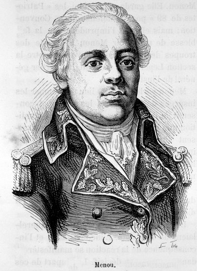Ritratto di Jacques François Menou, Barone di Boussay, generale francese (1750-1810) - in "L