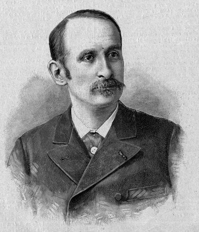 Ritratto di Jacques Marie Eugène Godefroy-Cavaignac (Godefroy de Cavaignac, Godefroy Cavaignac) (1853-1905), politico francese, ministro della guerra nel 1895. Incisione in 