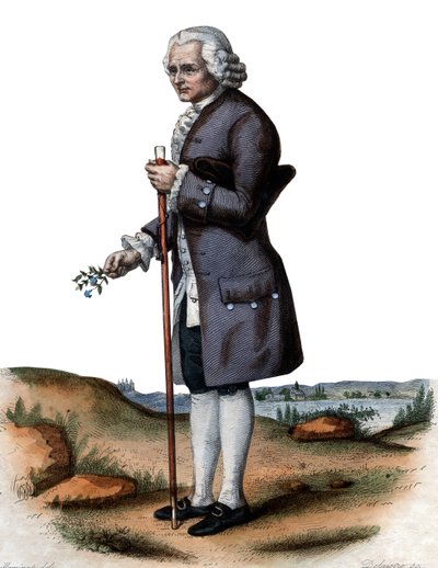 Ritratto di Jean-Jacques Rousseau (1712-1778), filosofo svizzero da French School