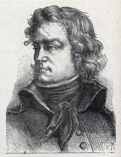 Ritratto di Jean Baptiste Camille de Canclaux (1740-1817), generale francese della Rivoluzione. Incisione del 1889 da French School