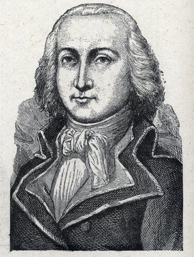 Ritratto di Jean Baptiste Cyrus Adelaide de Timbrune de Thiembronne detto Valencia, conte di Valencia e generale della Rivoluzione francese (1757-1822). Incisione del 1889. Collezione privata da French School