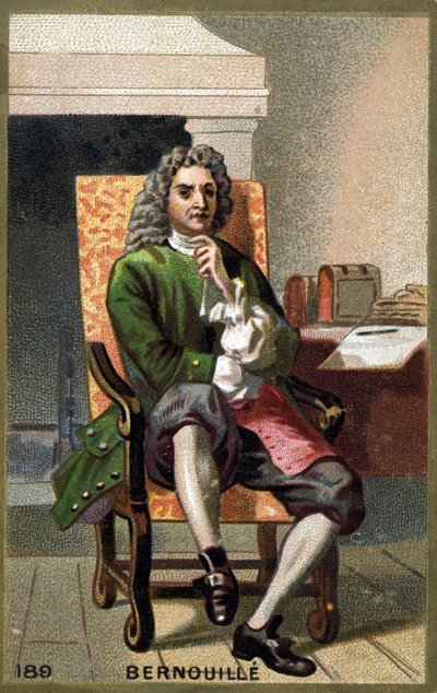 Ritratto di Jean Bernoulli (Johann Bernouilli) (1667-1748) Cromolitografia della fine del XIX secolo. da French School