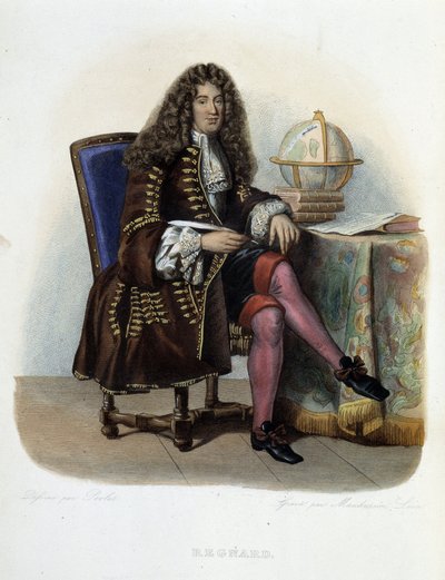 Ritratto di Jean Francois Regnard, scrittore e drammaturgo francese (1655-1709) - in "Le Plutarque francais", di Mennechet da French School