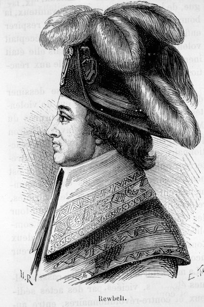 Ritratto di Jean François Rewbell (o Reubell), politico francese (1747 - 1807) - in "L