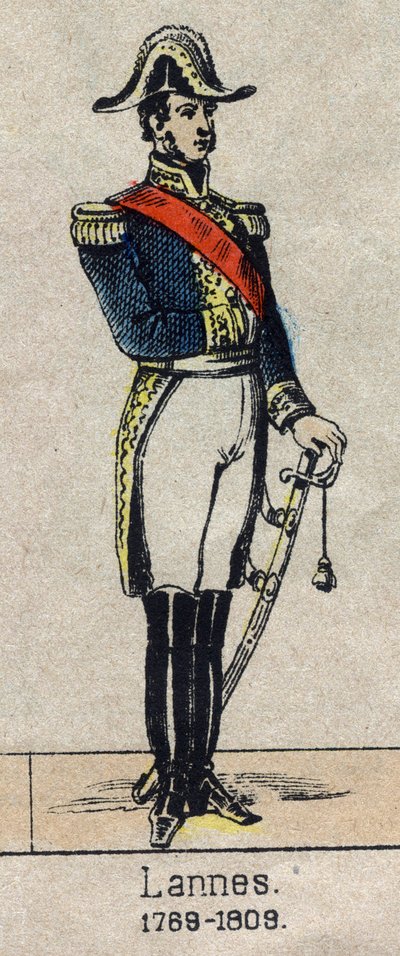 Ritratto di Jean Lannes, duca di Montebello, maresciallo di Francia (1769-1809). Immagine di Epinal della fine del XIX secolo da French School