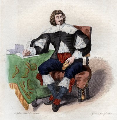 Ritratto di Jean Louis Guez de Balzac (1597-1654), autore francese da French School