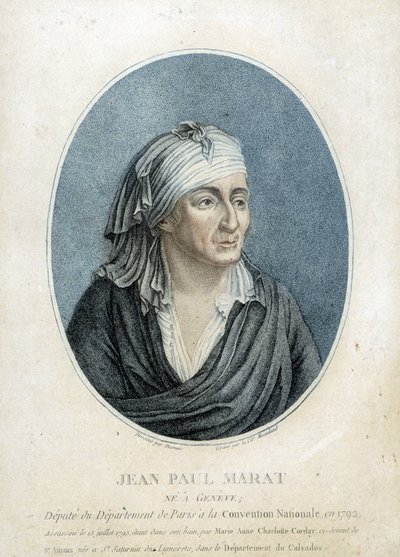 Ritratto di Jean Paul Marat (1743-1793), medico, pubblicista e politico francese da French School