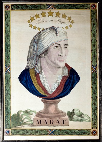 Ritratto di Jean Paul Marat, medico, giornalista e politico francese (1743-1793), l