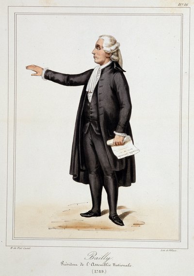 Ritratto di Jean Sylvain Bailly (1736 - 1793) - in "Collection de costumes, armes et meubles pour la histoire de la revolution francaise et de l