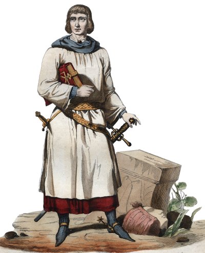 Ritratto di Jean de Joinville (1225-1317), cronista della Francia medievale da French School