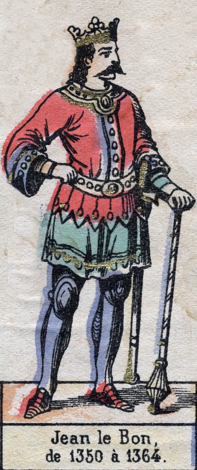 Ritratto di Giovanni II di Francia, conosciuto come Giovanni il Buono (1319-1364). Illustrazione fine XIX secolo da French School