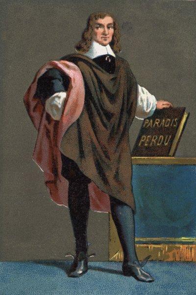 Ritratto di John Milton, poeta e saggista inglese (1608 - 1674) da French School