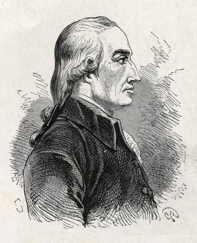 Ritratto di Joseph Black (1761 - 1799), fisico e chimico britannico (scoperta della magnesia) - in "Album della Scienza; studiosi illustri; Grandi scoperte" 1896 da French School