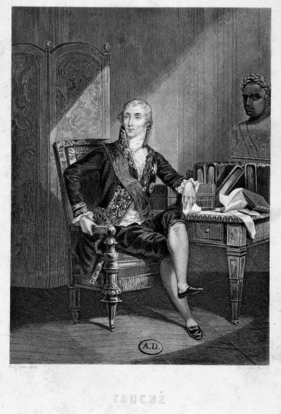 Ritratto di Joseph Fouché, deputato rivoluzionario della Montagna e organizzatore del Terrore a Lione da French School