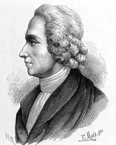 Ritratto di Joseph Priestley (1733 - 1804), chimico e teologo britannico - in "Album of Science; illustrious scholars; Great Discoveries" 1896 da French School