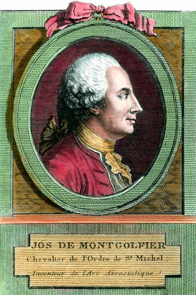 Ritratto di Joseph de Montgolfier, inventore della mongolfiera da French School