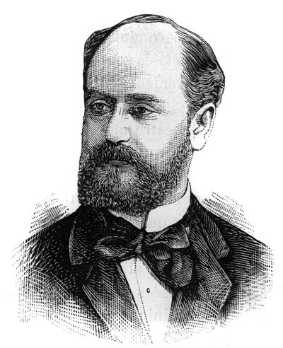 Ritratto di Jules Develle, politico francese. Incisione in 